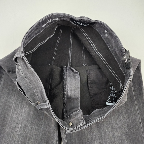 Liverpool Jeans Womens 14/32 The High Rise Ankle Meteorite Wash Gray (30x27) - Picture 5 of 10